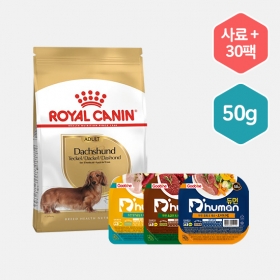 [듀먼X로얄캐닌] 강아지화식 50g 3종 30팩+닥스훈트 어덜트 사료 1.5kg
