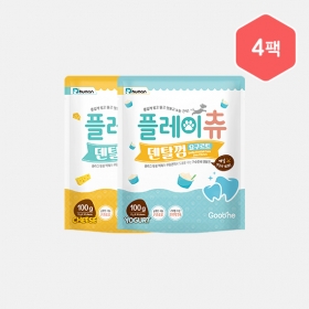 듀먼 강아지간식 향긋한 뽀뽀 플레이츄 덴탈껌 2종 4팩